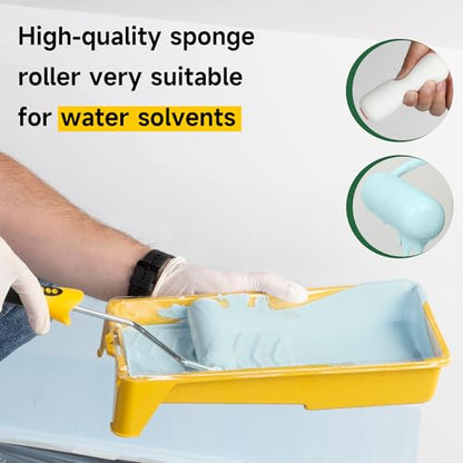 VOOMEY Mini Paint Roller Covers, 4 Inch High Density Foam Roller, 24 Pack - style: 4 inch 24 pack（white）
