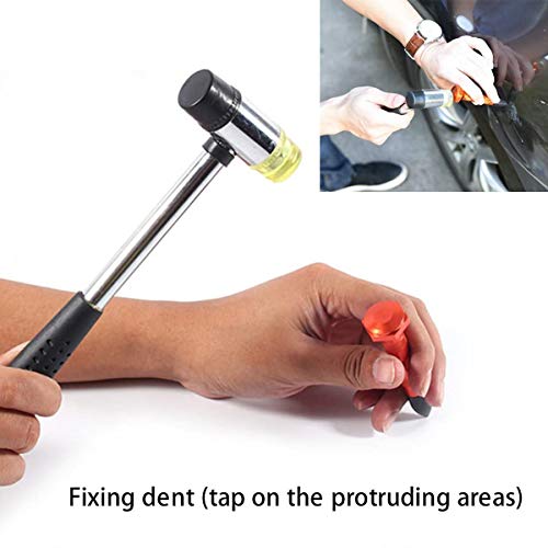 Dent Repair Tools Rubber Hammer 9 Heads Tap Down Tools Paintless Dent Removal Kit