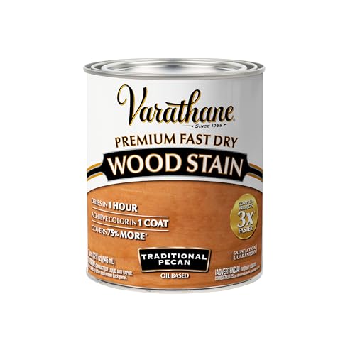 Varathane Premium Fast Dry Traditional Pecan Wood Stain - color: Traditional Pecan, size: 1 Quart (Pack of 1)