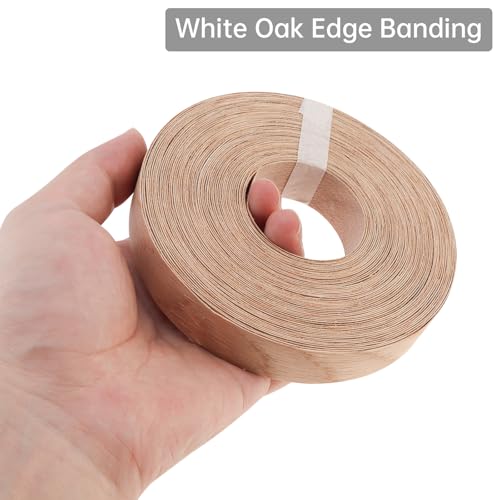 3/4 inch X 50 ft Wood Veneer Edge Banding White Oak Pre-glued Real Wood Veneer Edging Iron-on for Cabinet Repair Furniture Restoration - size: 3/4 inch * 50 ft (1.9 cm * 15M)