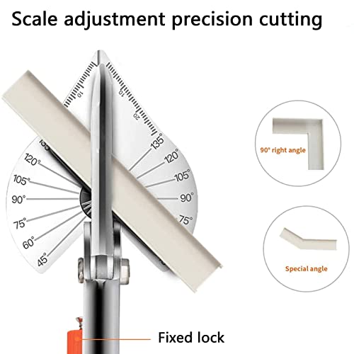 Trim Miter Shears – 45°-135° Adjustable Cutter for Wood Molding, Quarter Round, Shoe Trim, PVC, Rubber, Craft Sticks, Decorative Edges