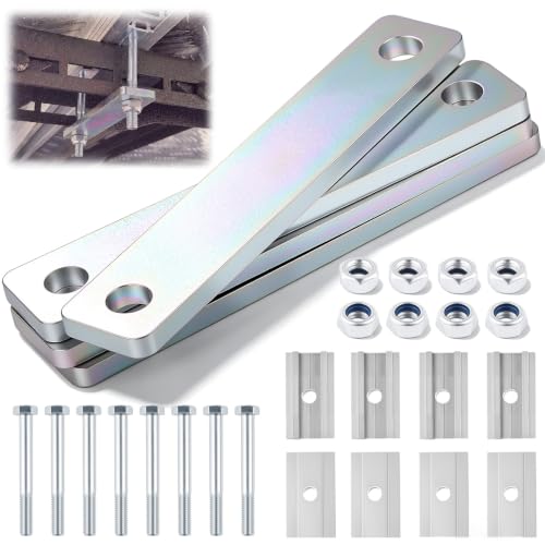 Zonon 28 Pcs Rooftop Tent Mounting Hardware Set Roof Rack Brackets, Silver - color: Silver