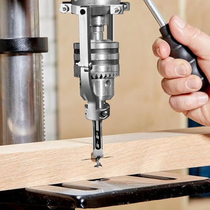 Woodworking Square Hole Drill Bits with Adapter, 1/4, 5/16, 3/8, 2/5, 1/2, 9/16, 5/8 Wood Mortising Chisel Set Wood Square Hole Mortising Chisel Drill Bit for Mortising Machines