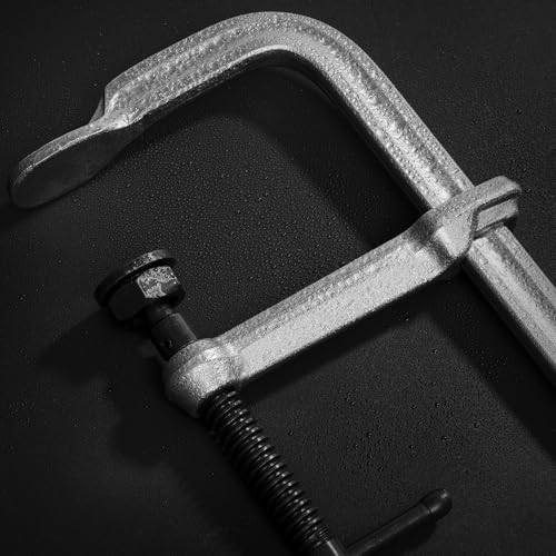 Heavy-Duty 12-Inch F-Clamps, 2-Pack, 3450 Lbs Forged Alloy Steel - size: 12 x 5-1/2 Inch (300×140mm)/3,450 Lbs