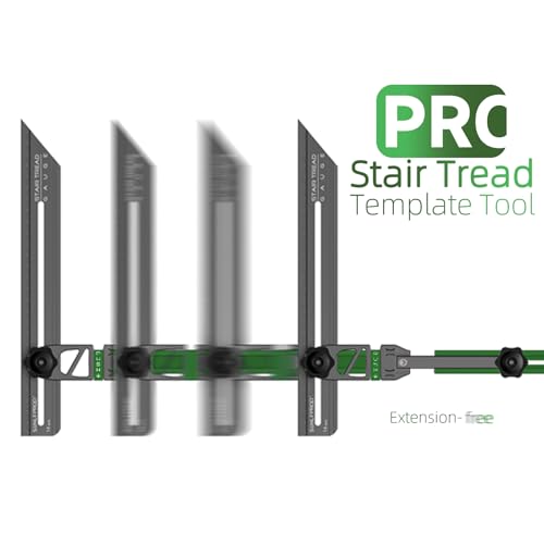 Stair Tread Template Tool - Upgrade Stair Tread Tool, Stair Measuring Tool - color: Green-Gray