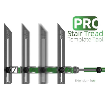Stair Tread Template Tool - Upgrade Stair Tread Tool, Stair Measuring Tool - color: Green-Gray