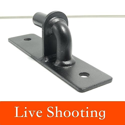 Wall Mount 4 Pack Gate Hinge Black, Sturdy Fence Post Chain Link Hinges with 5/8 Pin - color: Black（4）