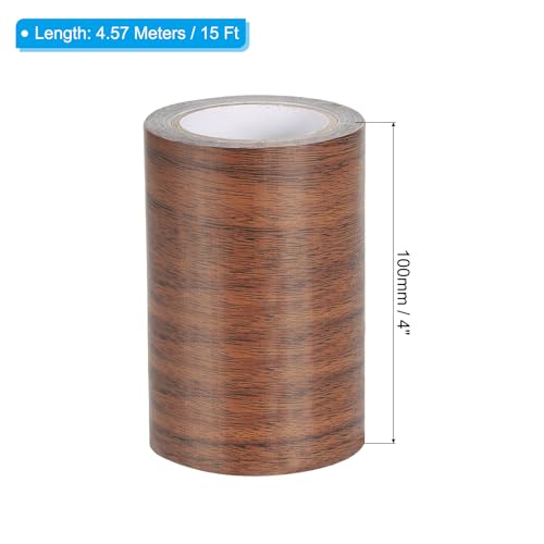 PATIKIL Wood Grain Repair Tape 4" X15',Self Adhesive,Dark Brown Oak - color: Dark Brown Oak, size: 4" x 15'