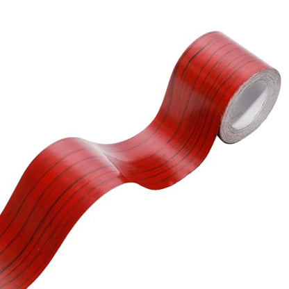 Lilaly 2 inches x 32 feet Wood Grain Repair Tape,Wood Grain Tape,Widely Used for Tables, Doors, Floor and DIY(Red Cherry) - color: Red Cherry