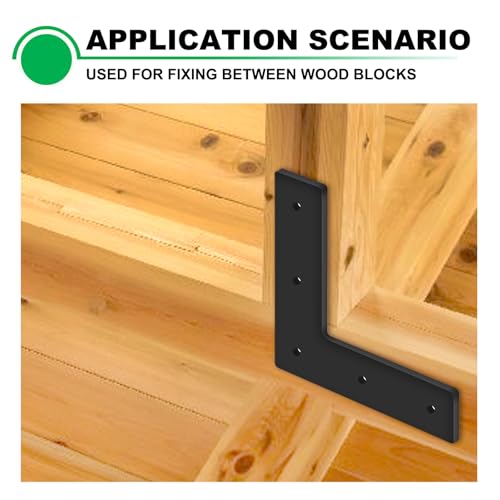 8 Pack 6" L Mending Plate L Post Bracket for Wood 6x6 Heavy Duty