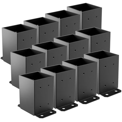4x4 Post Base 12 Pcs, Deck Post Base,Heavy Duty Post Anchor Brackets - size: 4x4, style: 12pcs
