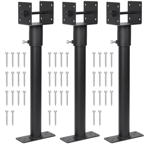 3Pcs 3.6" Saddle Roof Riser Heavy Duty Pergola Bracket, 16-1/2" High - color: Set 3, size: Large