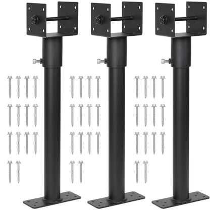 3Pcs 3.6" Saddle Roof Riser Heavy Duty Pergola Bracket, 16-1/2" High - color: Set 3, size: Large