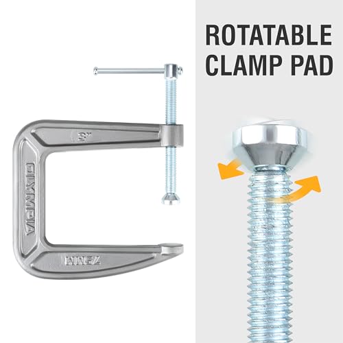 Olympia Tools C-Clamp, 38-134, (3" X 4.5") - size: 3-Inch x 4.5-Inch