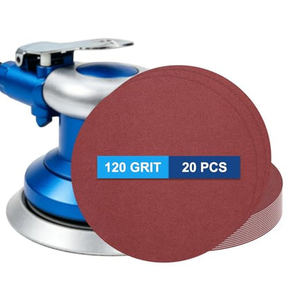 20 Pack 9 Inch PSA Sanding Discs 120 Grit Aluminum Oxide Red - size: 120