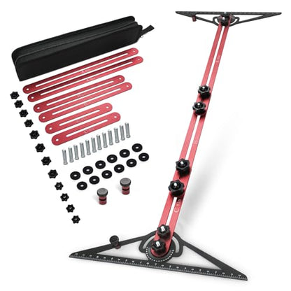 Stair Tread Jig, 10-60 Inch Adjustable Aluminum Stair Template Tool - size: Dual Nut Model