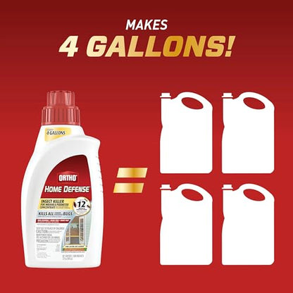 Ortho Home Defense Insect Killer for Indoor and Perimeter Concentrate - Kills Ants, Cockroaches and Spiders, 32 fl. oz.(Pack of 2) - size: 2-Pack