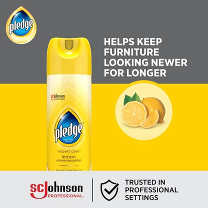 SC Johnson Professional Pledge Enhancing Polish Spray, Lemon scent, 12 Pack