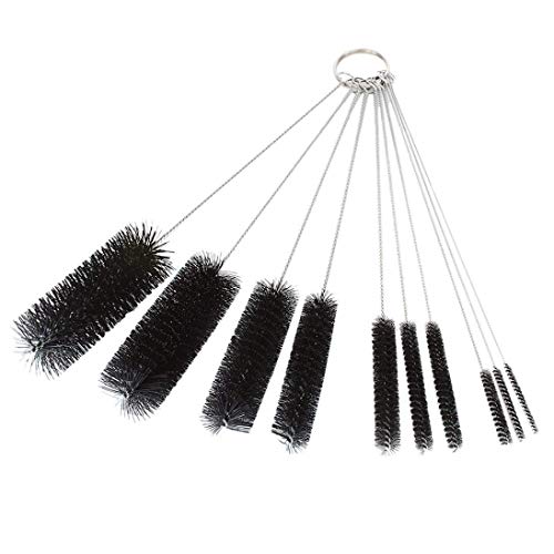 Long Straw Brush, Nylon Pipe Tube Cleaner 8.2-ihch 10 Different Diameters Set of 10 - size: 10 piece set