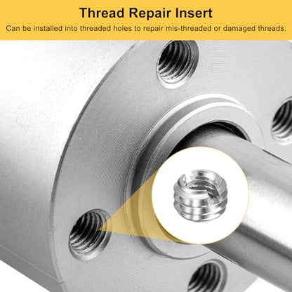 HARFINGTON 10pcs Thread Repair Inserts M6 x 1 Male to M4 x 0.7 Female Thread 4mm Long Stainless Steel Reducing Nuts Metric Self Tapping Sleeves Threaded Reducer Industrial Fasteners - size: M6 x 1 Male to M4 x 0.7 Female x 4mm