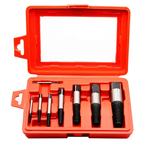 8Pcs Screw Extractor Set,Damaged Screw Broken Extractor Kit