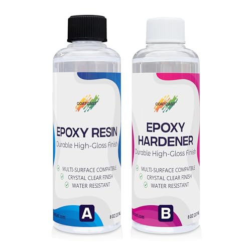 Epoxy Resin 16 Oz Kit – Low Viscosity, Clear High-Gloss Finish for Coating Wood, Concrete, Stone & More | Easy to Use, No Bubbles, Self-Leveling | Perfect for Arts & Crafts & More