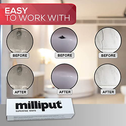 Milliput Superfine White Epoxy Putty 10 Pc Kit - Ceramic & Porcelain Repair