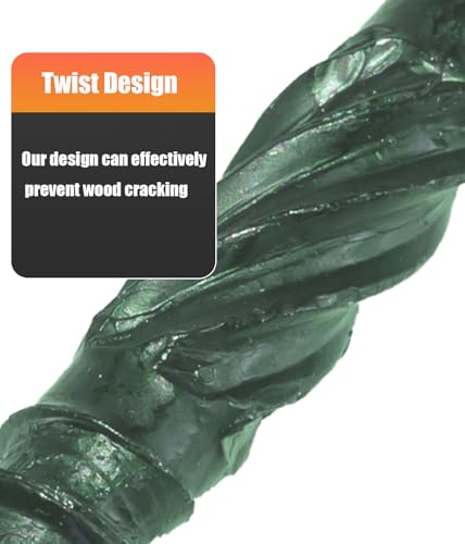 Structural Lag Screws 6 Inch, 50-Pack #14 X 6 Heavy Duty Green Timber Screws, Rust Resistant, Hex Head Outdoor Log/Landscaping Wood Screw, Drive Bit Included - color: Green, size: #14×6"