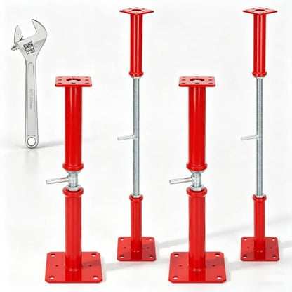 Adjustable House Floor Jacks 17-32 Inch, 10000 LBS Screw Jack Post, 4Pcs - size: 17"-32"