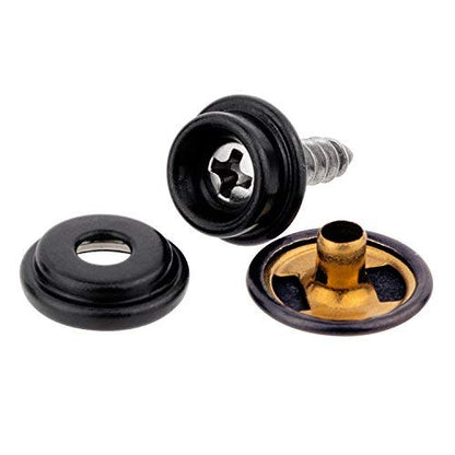 75pcs Fastener Screw Snaps, Black, 3/8" Socket, 5/8" Screw