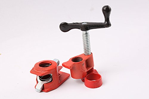 (4 Pack) 3/4" Wood Gluing Pipe Clamp Set Heavy Duty PRO Woodworking Cast Iron