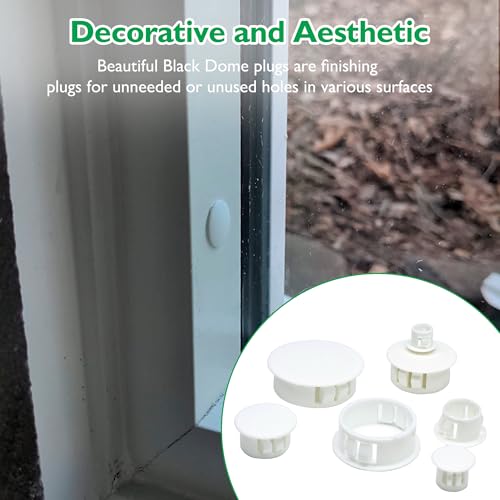EASYEAH 15PCS 1"(25mm) White Plastic Hole Plugs, Screw Hole Plugs - size: 1"/25mm