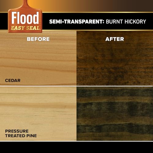 Flood Easy Seal 1 gal Burnt Hickory Semi-Transparent Wood Stain & Sealer - color: Burnt Hickory