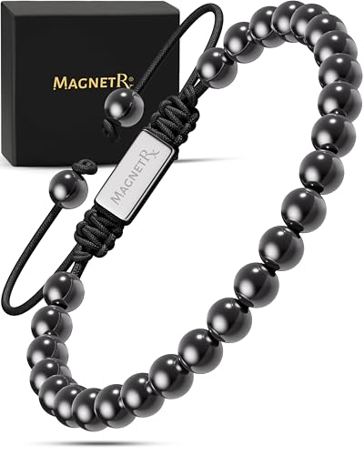MagnetRX® Hematite Beaded Magnetic Bracelets (Classic 6mm) - color: Classic 6mm Bead