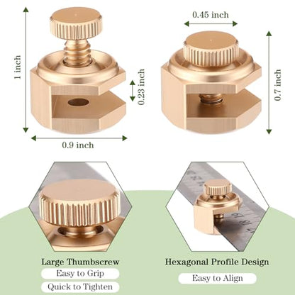 4 Pack Stair Gauge Set, Layout Tool for Framing Square, Gold - color: Gold