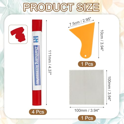 uxcell 4Pcs Wood Filler Sticks,Wood Repair Kit,Red - color: Red