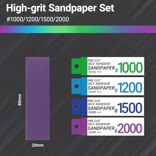 Self-Adhesive Fine Sandpaper,1000-2000 Grit for Model Polishing - style: #1000/1200/1500/2000