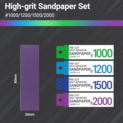 Self-Adhesive Fine Sandpaper,1000-2000 Grit for Model Polishing - style: #1000/1200/1500/2000