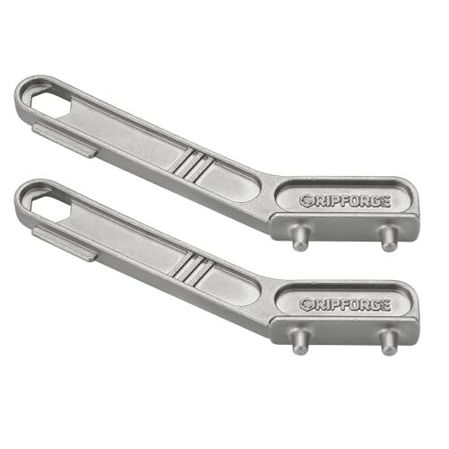 Marine-Grade 316 Stainless Steel Deck Fill Key, Boat Gas Cap Key Set with Extra-Reach Anti-Slip Handle and Built-in M8 Nut Driver, Fits 1-1/4 & 1-1/2 in. Deck Fill/Filler Caps - color: Silver