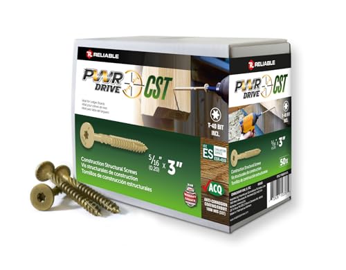 | (50-Pk) CST 5/16-inch x 3-inch T40 Star Drive Structural Screw - size: 5/16 in x 3 in