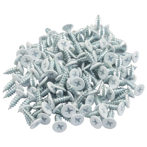 Murtenze #8 x 1/2" White Pan Head Screws, 120 Pack - size: #8 x 1/2"