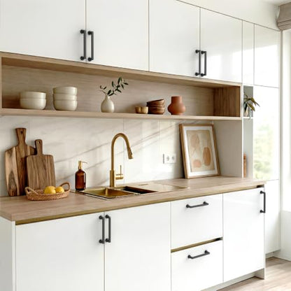 10 Pack 5 Inch(128mm) Matte Black Cabinet Pulls, Kitchen Hardware - color: Matte Black, size: 5" Hole Center