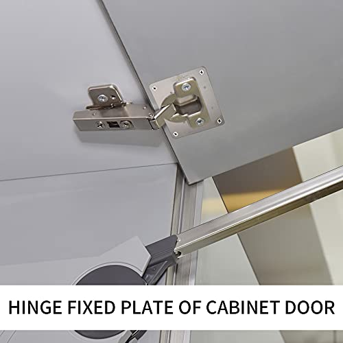 20 Pcs Cabinet Hinge Repair Plates Kits,Kitchen Cupboard Door Hinge Repair