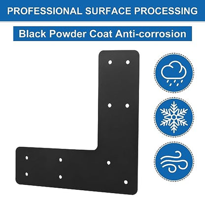 L Right Angle Bracket 4pcs,10"x10" Mending Plate,L Shape Brackes - style: L-shape(10X10X3)