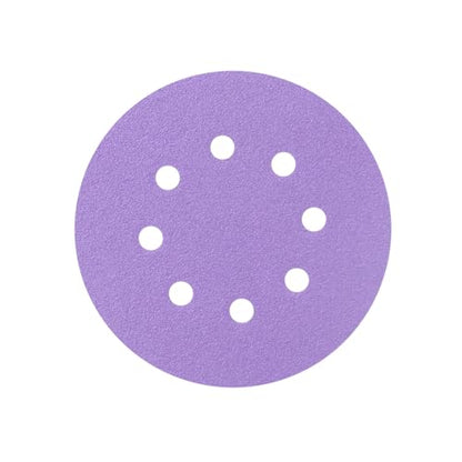 5 Inch 8 Hole 80 Grit Ceramic Sanding Discs Hook and Loop Film Disc 36 Pcs - style: 80 grit 36 pcs