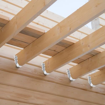 25 Pcs 2x6 Joist Hangers,18 Gauge Metal Face Mount Joist Hangers, Lu26 Joist Hanger Galvanized, Hurricane Ties for Rafter, Rafter Brackets 2x6 for Deck,Floor,Roof Overhang and Ceiling Joist - size: 25 Pcs 2x6 Joist Hanger, style: Silver