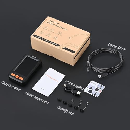 BlueSwan Endoscope Camera with Light 4.3" IPS 1080P Borescope
