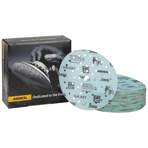 Mirka Galaxy Multifit 6 Inch Ceramic Discs, 2000 Grit, Hook & Loop, 50 Pack - size: Grit 2000