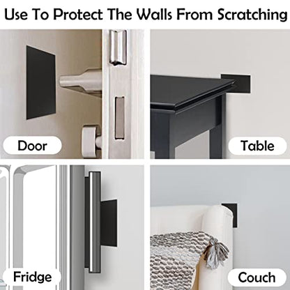 Rubber Bond Self-Adhesive Rubber Wall Outlet Cover Plate 5 Pack - Easy to Apply Peel & Stick Drywall Hole Patch - 5x3 Inch Screwless Blank Wall Plate Cover - Premium Rubber Wall Hole Cover (Black) - color: Black, size: 5x3 Inch Rectangular
