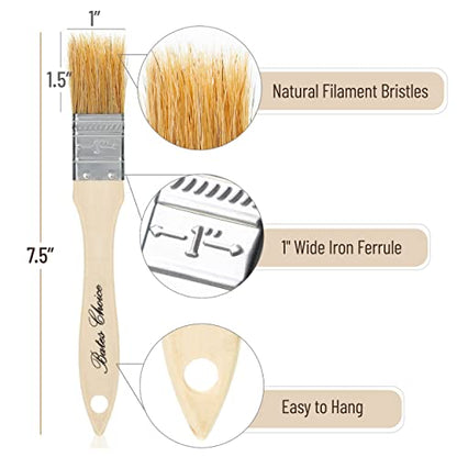 Bates- Chip Paint Brushes, 1 Inch, 96 Pack, Chip Brush, Brushes for Painting, Paint Brushes, Stain Brushes for Wood, Natural Bristle Paint Brush, 1 Inch Paint Brush, Chip Paint Brushes for Paint - size: 1 Inch, 96 Pack